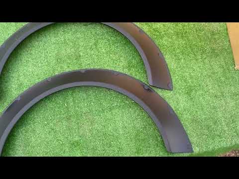 Universal Fender Flares UNIV-034 (4 pcs, ABS plastic, black) - video 1
