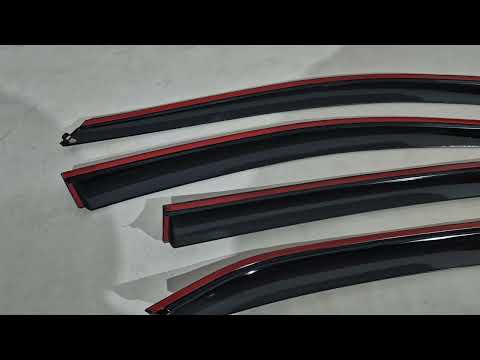 Window Deflectors with Chrome Trim Niken Luxury (4 pcs) for Toyota Camry 2018-2023 - video 1