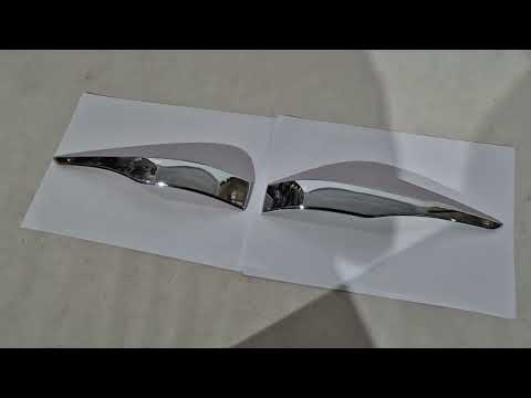 Mirror covers (2 pcs, chrome) for Toyota Land Cruiser 300 2021- - video 1