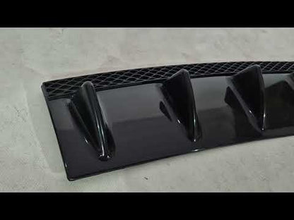 Universal Rear Diffuser Type-A (1pc, Gloss Black, ABS Plastic) - video 1