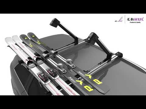 Ski Rack (for Roof Cross Bars) for Alfa Romeo 147 2000-2010 - video 2