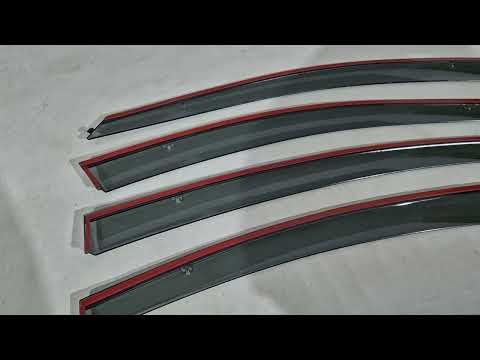 Window Deflectors with Chrome Trim Niken Luxury (SD, 4 pcs) for Chevrolet Cruze 2009-2015 - video 1