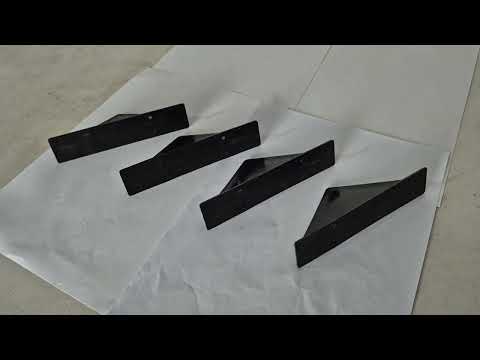 Universal rear diffuser type-F (4pcs, gloss black, ABS plastic) - image 1