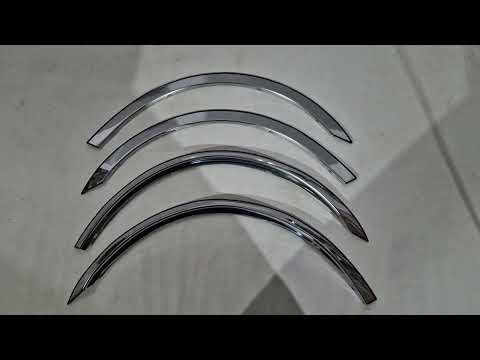 Fender flares (4 pcs, stainless steel) for Mercedes Vaneo W414 2001-2005 - video 1