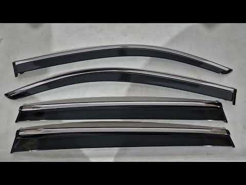 Window Deflectors with Chrome Trim Niken Luxury (4 pcs) for Mercedes EQB 2021- - video 1