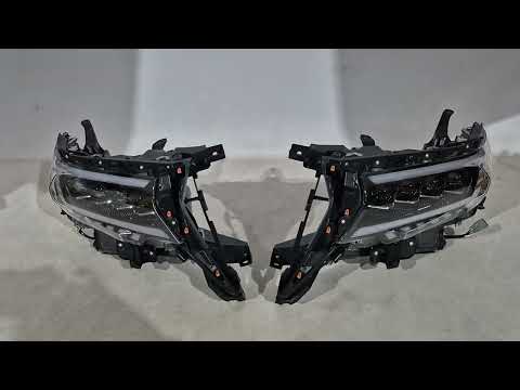 Front Headlights Lexus-Design 4-LED V2 (2017+, 2 pcs) for Toyota Land Cruiser Prado 150 2009-2023 - video 1