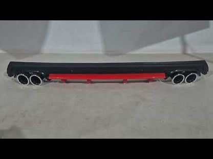 Universal Rear Diffuser DPT V-13 (ABS) (Red+Black Gloss) - video 1