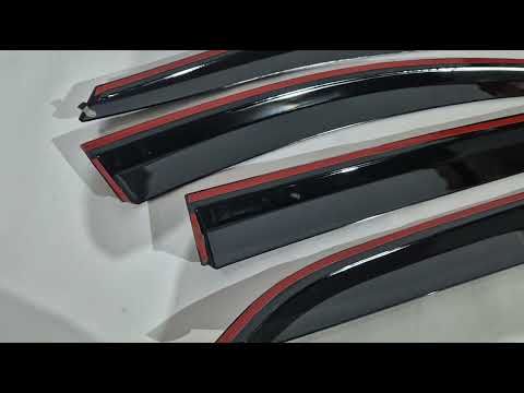 Window Deflectors with Chrome Trim Niken Luxury (4 pcs) for Chevrolet Equinox 2018-2025 - video 1