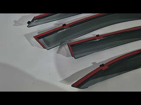 Window Deflectors with Chrome Trim Niken Luxury (4 pcs) for Hyundai Elantra (HD) 2006-2011 - video 1