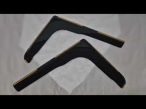 Window Deflectors Niken Luxury (2006-2014, 2 pcs) for Ford Transit 2000-2014 - video 1