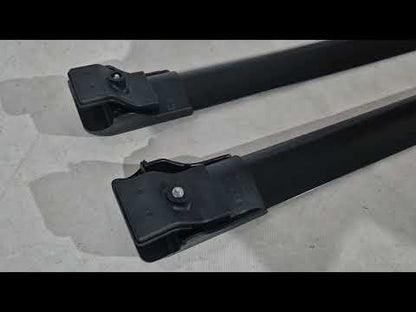Lockable roof bars for roof rails (2 pcs) for Dacia Logan MCV 2013-2020 - video 2