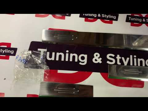 Carmos Door Sill Protectors (4 pcs, Stainless Steel) for BMW X3 E-83 2003-2010 - video 1