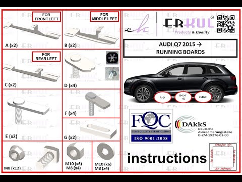 Side Steps Maya V2 (2 pcs, Aluminum) for Audi Q7 2015–2026 - video 1