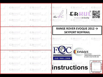 Roof Rails Skyport (silver) for Range Rover Evoque 2012-2018 - video 1