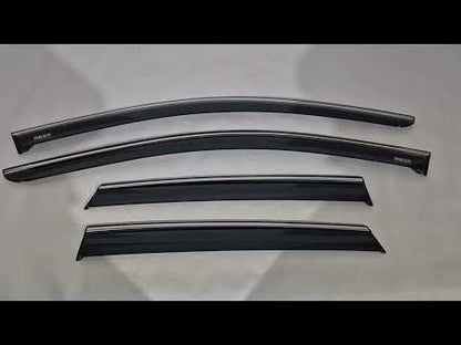 Window Deflectors with Chrome Trim (4 pcs, Niken) for Volkswagen Taigo 2020- - video 1