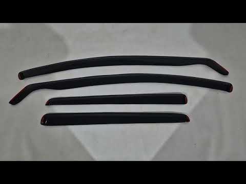 In-channel window deflectors (HB, 4 pcs, Esa) for Seat Leon 2013-2020 - video 2
