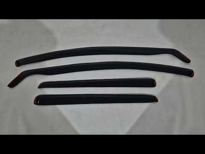 In-channel window deflectors (HB, 4 pcs, Esa) for Seat Leon 2013-2020 - video 2