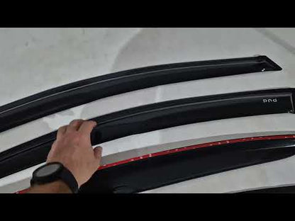 Window Deflectors (4 pcs, DPT) for Hyundai Elantra (CN7) 2020- - video 1