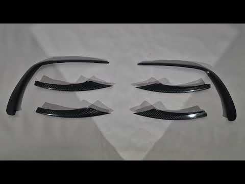 Front bumper extensions (for AMG-Line 2020+, Dry Carbon) for Mercedes E-сlass W213 2016-2023 - video 1
