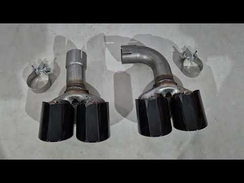 Exhaust tips in X3M F97 style (2022-2024) for BMW X3 G01 2018- - video 1