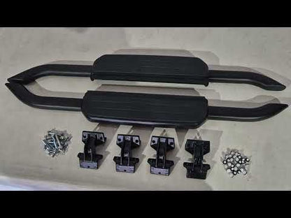 OEM Black Side Steps (for short version, 2 pcs) for Land Rover Defender 2019- - video 1