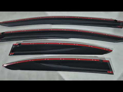 Window Deflectors (4 pcs, HIC) for Honda Civic Sedan IX 2011-2016 - video 1