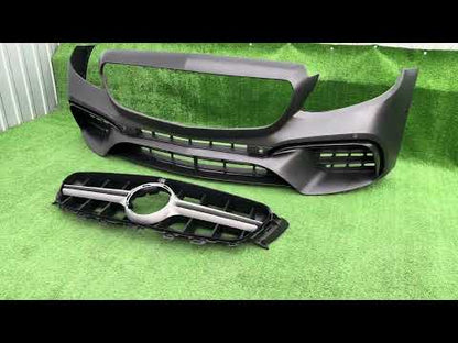 Front bumper in AMG E63 design (for 2016-2020) for Mercedes E-сlass W213 2016-2023 - video 1