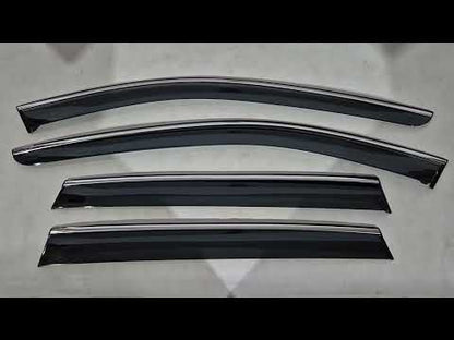Window Deflectors with Chrome Trim Niken Luxury (4 pcs) for Mazda CX-50 2022- - video 1