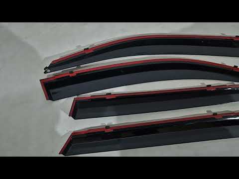 Window deflectors with chrome trim (4 pcs, Niken) for Suzuki Vitara 2015- - video 1
