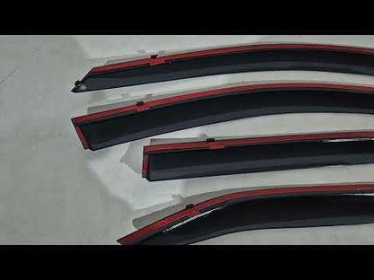 Window Deflectors with Chrome Trim Niken Luxury (4 pcs) for Toyota Camry 2006-2011 - video 1