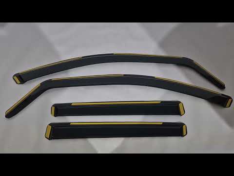 In-Channel Wind Deflectors Niken Luxury (4 pcs) for Mercedes ML W164 2005-2011 - video 1