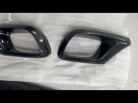 Carbon Inserts Front Bumper (for AMG 2018-2021) for Mercedes S-сlass W222 2013-2022 - video 1