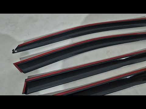 Window Deflectors with Chrome Trim Niken Luxury (SW, 4 pcs) for Skoda Octavia III A7 2013-2019 - video 1