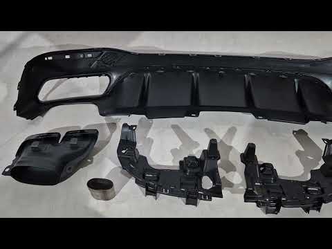 Rear diffuser for GLE (GLE63 Black design) for Mercedes GLE/ML сlass W166 2011-2018 - video 1