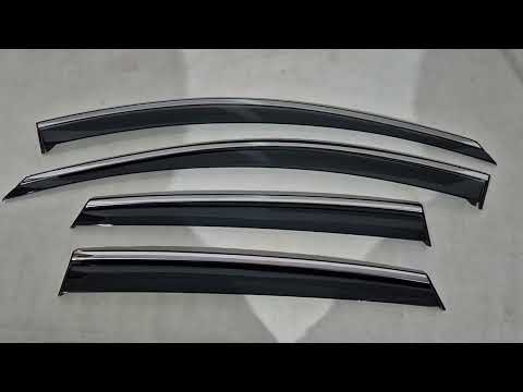 Window deflectors with chrome trim (4 pcs, Niken) for Opel Antara 2006-2017 - video 1