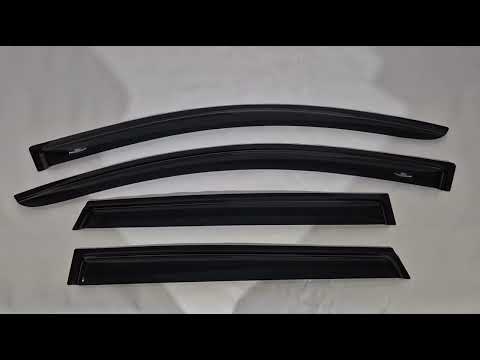 Window deflectors for 7-seater (4 pcs, HIC) for Nissan Qashqai 2007-2010 - video 1