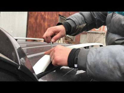 Skyport Roof Rails (matte black) for Volkswagen Touareg 2002-2010 - video 1