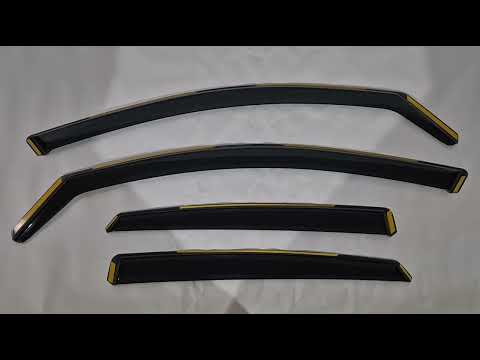 In-Channel Wind Deflectors Niken Luxury (SD, 4 pcs) for Audi A6 C7 2011-2017 - video 1