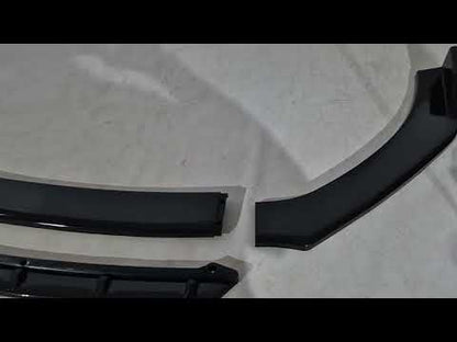 Universal Front Lip Spoiler DPT Black V-2 (ABS, Gloss Black) - video 1