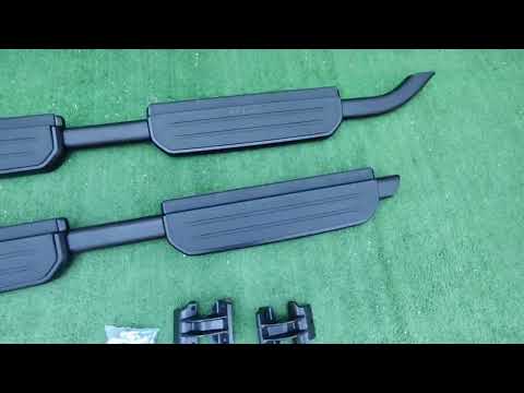 OEM Black Side Steps (for long version, 2 pcs) for Land Rover Defender 2019- - video 1
