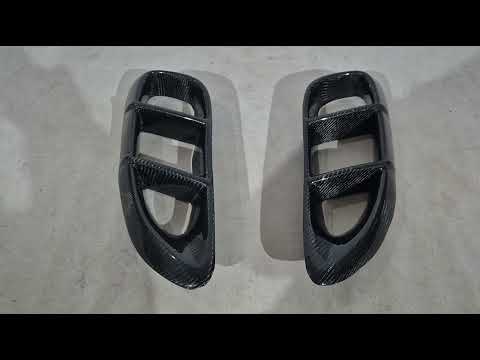 Rear Fender Covers (for GT4, Carbon) for Porsche Boxster/Cayman 982 (718) 2016- - video 1