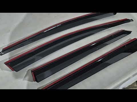 Window Deflectors with Chrome Trim Niken Luxury (4 pcs) for Ford Kuga/Escape 2013-2019 - video 1