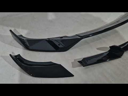 Front Lip Spoiler Paradigm (for M-Sport 2022-2024, Gloss Black) for BMW X3 G01 2018- - video 1