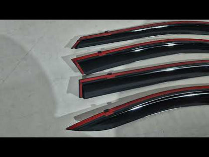 Window Deflectors with Chrome Trim Niken Luxury (SD, 4 pcs) for Skoda Octavia IV A8 2020- - video 1