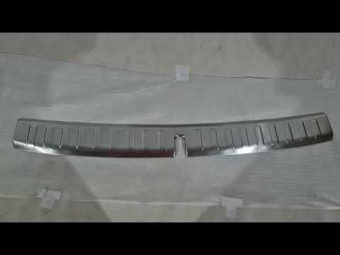 Rear bumper sill protector Carmos (2024+, stainless steel, matte) for BMW iX (I20) 2022- - video 1