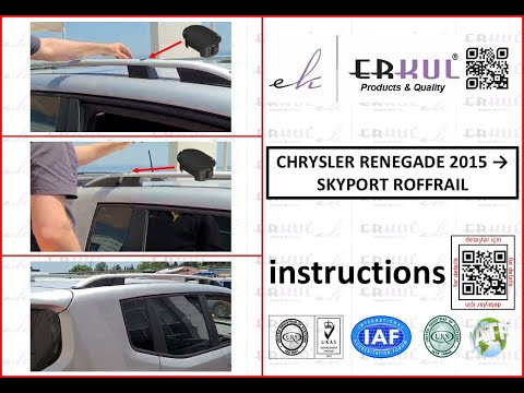 Roof Rails Skyport (matte grey) for Jeep Renegade 2014- - video 1