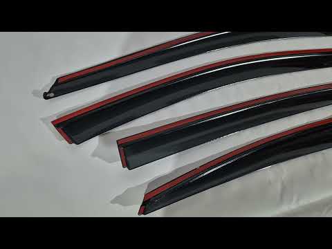 Window Deflectors with Chrome Trim Niken Luxury (4 pcs) for Toyota Camry 2024- - video 1