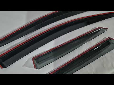 Window Deflectors with Chrome Trim Niken Luxury (4 pcs) for Opel Crossland X 2017-2024 - video 1
