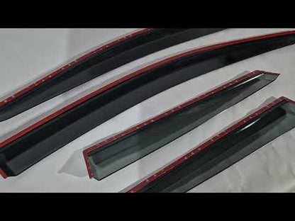 Window Deflectors with Chrome Trim Niken Luxury (4 pcs) for Opel Crossland X 2017-2024 - video 1
