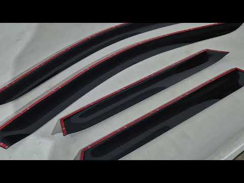 Window wind deflectors (Avant, 4 pcs, HIC) for Audi A4 B6 2000-2004 - video 1